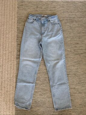 Abercrombie & Fitch Curve Love Light Blue High-Rise Jeans
